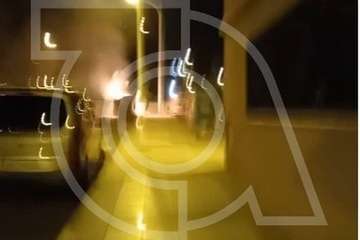 Quema de un contenedor en El Cortijo de Belén (Telde)/TA.